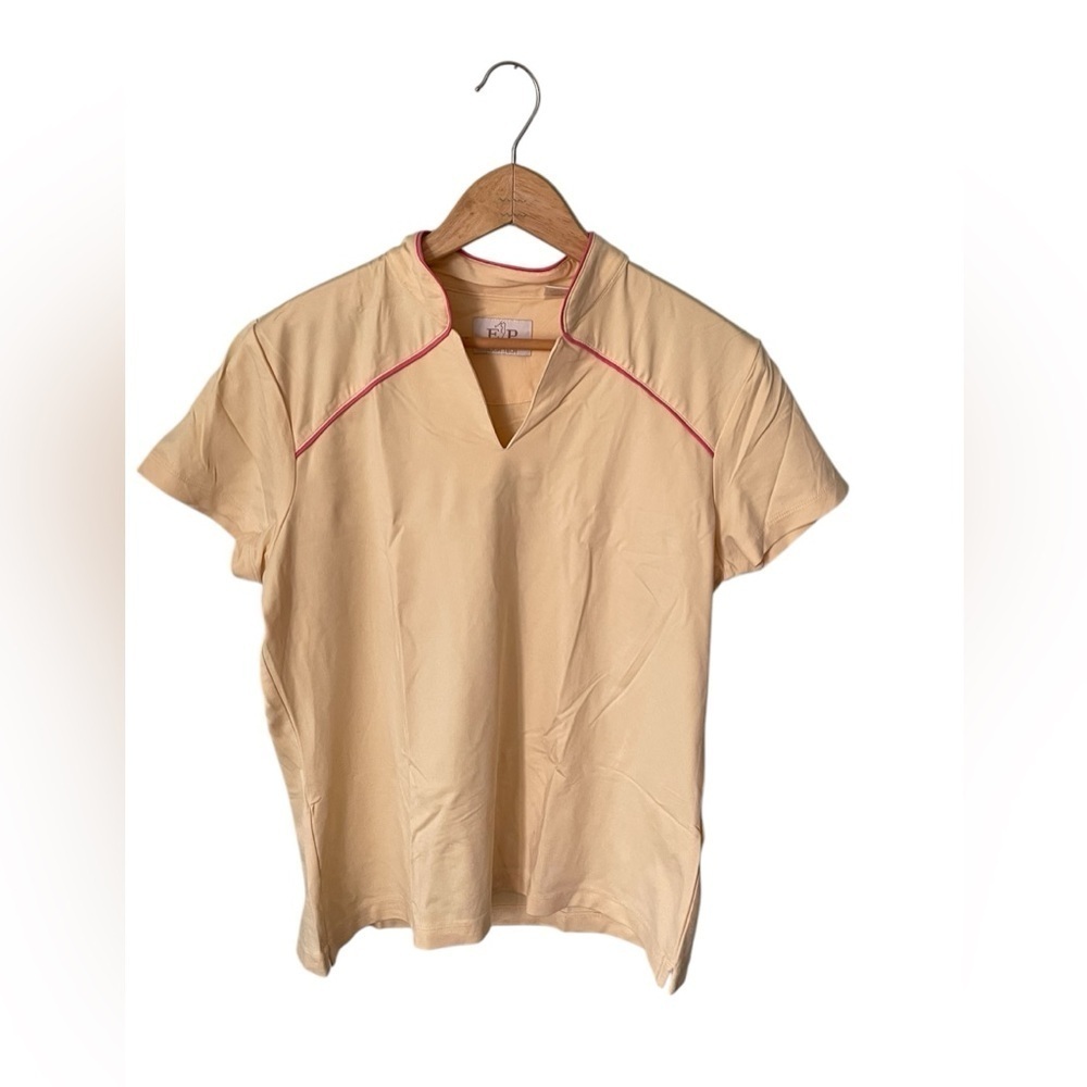 EP Pro Pale Yellow Womens Golf Shirt Sz Large